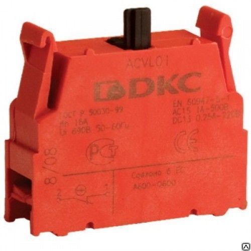 Блок контактный 1НЗ с клеммными зажимами под винт DKC