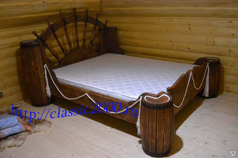 Кровать из сосны под старину