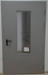 Дверь противопожарная ДМПО-01 EI60 с остеклением до 60% 