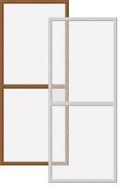 Москитная сетка белая на ПВХ окно с импостом