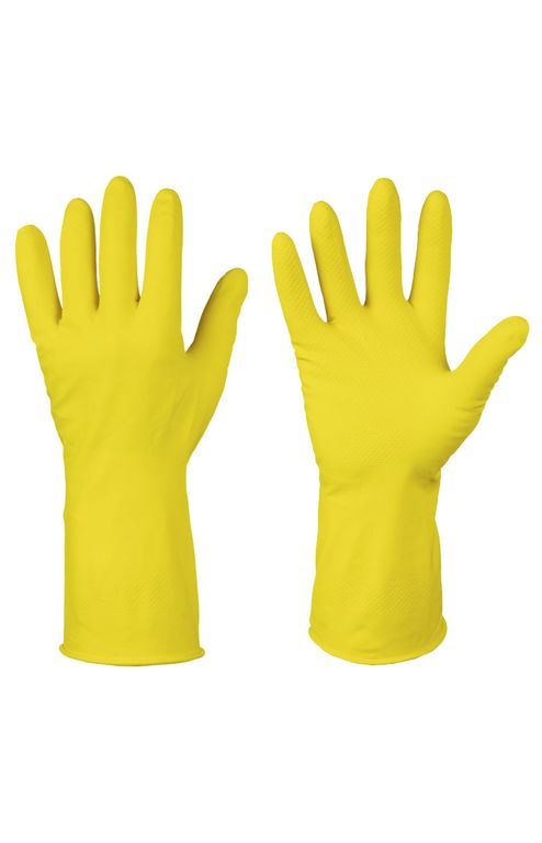 Перчатки хозяйственные Лотос жёлтые