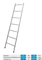 Лестница приставная штурмовка грузоподъемность 160 кг длина 300мм