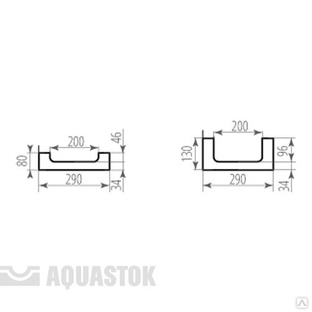 Лоток водоотводной бетонный лвб norma dn200 тип 1