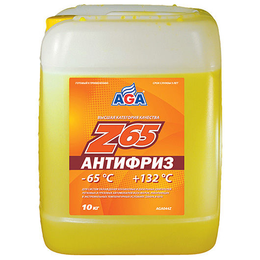 Антифриз AGA желтый (-65/+132) готовый