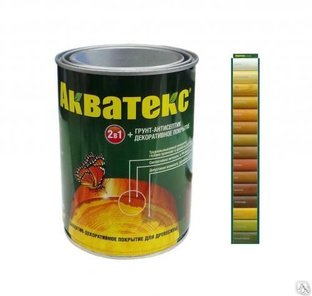 АКВАТЕКС - 2 в 1 грунт-антисептик + декор. покрытие палисандр 0,8 л /91608 