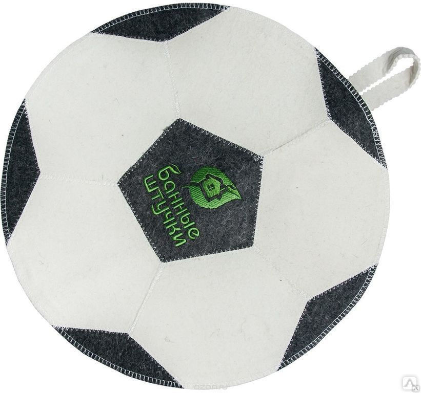 Коврик для бани Банные штучки Футбольный мяч цвет бело - серый