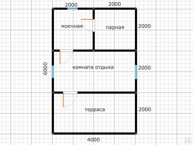 Баня 4.0x4.0