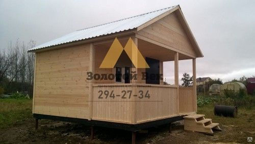 Строительство дачного каркасного дома 3х4 с террасой 1.5х3