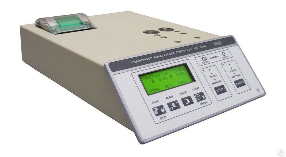 Анализатор показателей гемостаза (коагулометр) АПГ2-02-П 2-х канальный оптико-механический с принтером.