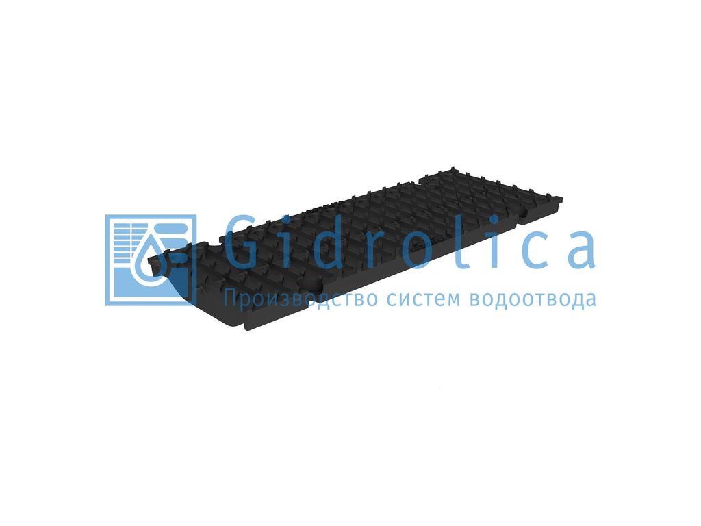 Ливневая решетка Gidrolica Super DN 150 500 мм E600 - щелевая чугунная ВЧ
