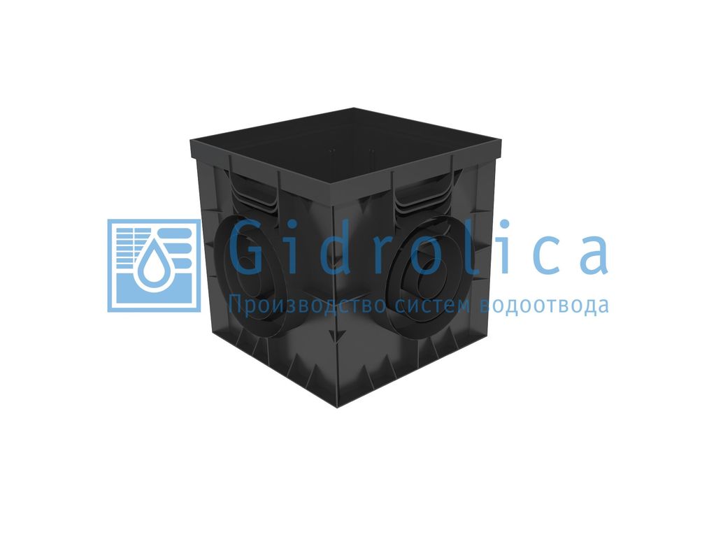 Дождеприемник Gidrolica Point пластиковый универсальный 300х300 мм С250