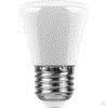 Лампа светодиодная LB-372 (1W) 230V E27 6400K С45 колокольчик матовый 