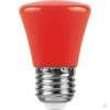 Лампа светодиодная LB-372 (1W) 230V E27 красный Колокольчик для белт лайта 