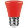 Лампа светодиодная LB-372 (1W) 230V E27 красный Колокольчик для белт лайта