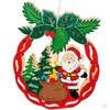 Световая фигура LT084 деревянная "Новогодний шар с Санта-Клаусом" 
