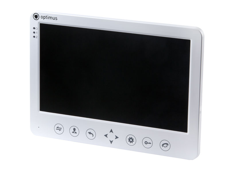 Монитор видеодомофона Optimus VM-10.1(W). Диагональ 10’’ TFT LCD 1024x600, до 2-х панелей