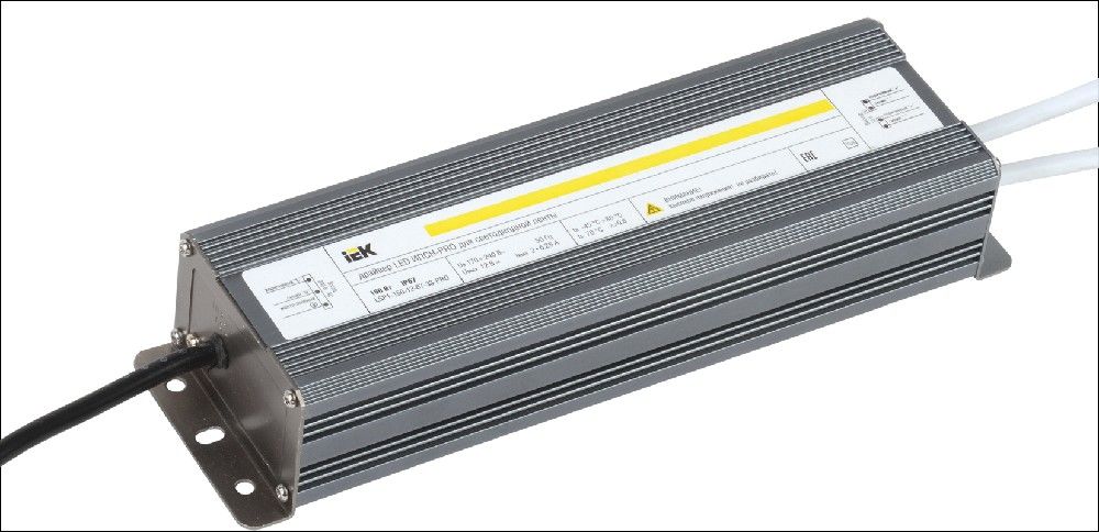 Драйвер LED ИПСН-PRO 150 Вт 12 В блок- шнуры IP67 IEK