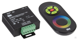Контроллер с ПДУ радио (черный) RGB 3 канала 12 В, 4А, 144 Вт IEK-eco 