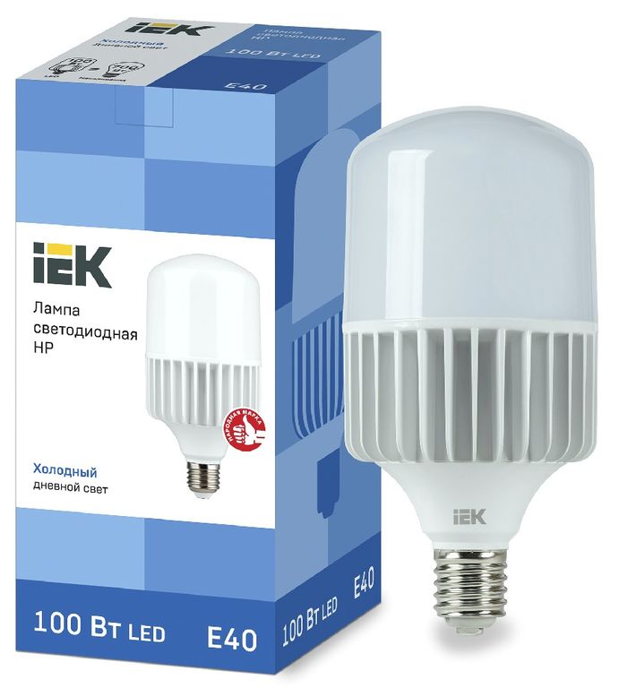 Лампа светодиодная LED HP 100 Вт 230 В 6500 К E40 IEK