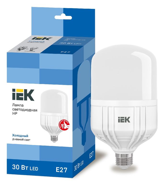 Лампа светодиодная LED HP 30 Вт 230 В 6500 К E27 IEK
