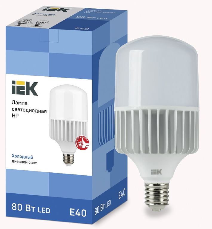 Лампа светодиодная LED HP 80 Вт 230 В 6500 К E40 IEK
