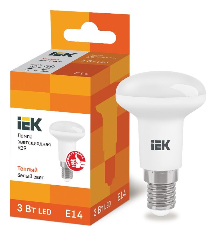 Лампа светодиодная LED R39 рефлектор 3 Вт 230 В 3000 К E14 IEK