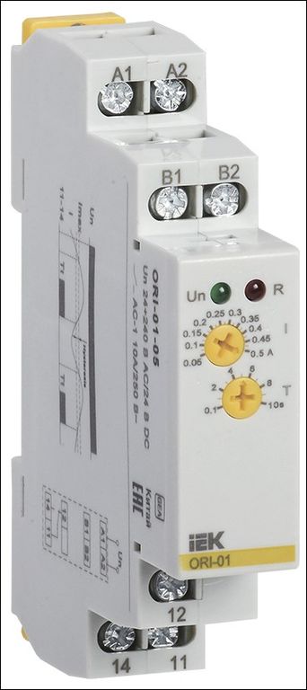 Реле тока ORI. 0,05-0,5 А. 24-240 В AC / 24 В DC IEK