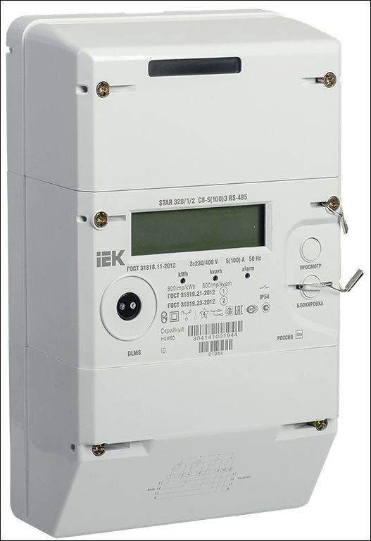 Счетчик электроэнергии 3-фазный многотарифный STAR 328/1 С8-5 (100) Э