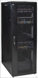 Шкаф серверный 19", 24U, 600х1000, перф.двери чер. (место 3) ITK 