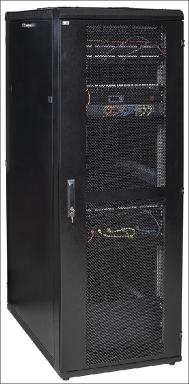 Шкаф серверный 48U 800х1000мм перф. двери черный (ч.1) ITK