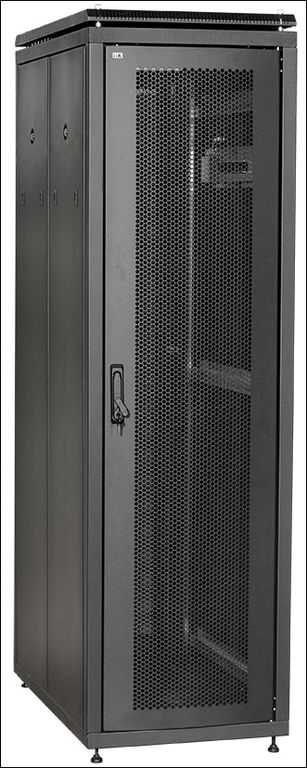 Шкаф сетевой 19" LINEA N 38U 600х1000 мм перфорированные двери черный ITK