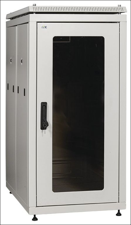 Шкаф сетевой 19" LINEA N 24U 600х1000 мм, серый ITK