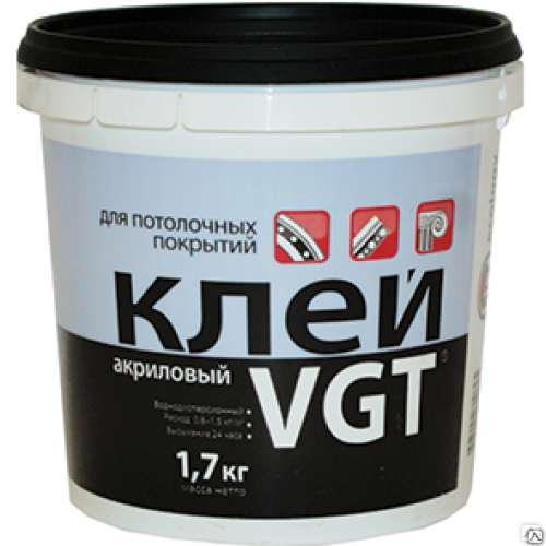 Клей VGT для потолочных покрытий (400г, 1.7 кг, 3.6 кг)