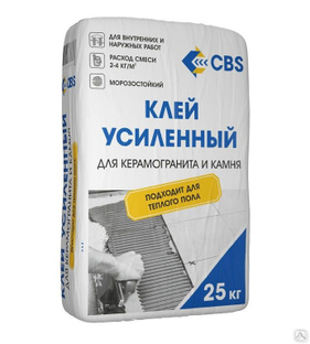 Клей для керамогранита и натурального камня "CBS" (усиленный+) 25 кг