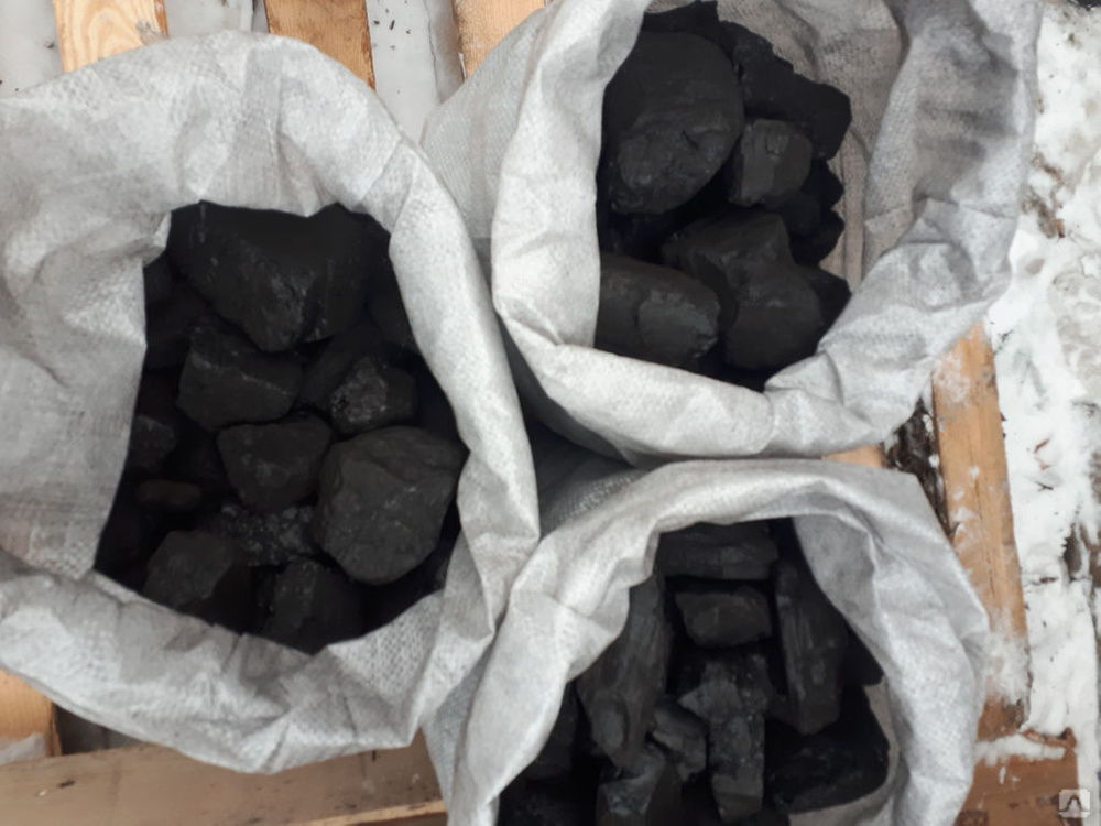 Уголь каменный ДПКО фр. 50-200 мешок 25 кг 1