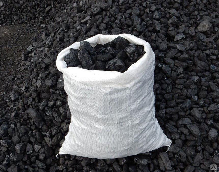Уголь каменный ДПКО фр. 50-200 мешок 25 кг 2