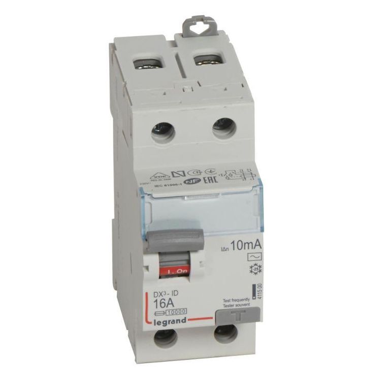 Выключатель дифференциального тока (УЗО) 2п 16А 10мА тип AC DX3 Leg 411500 Legrand