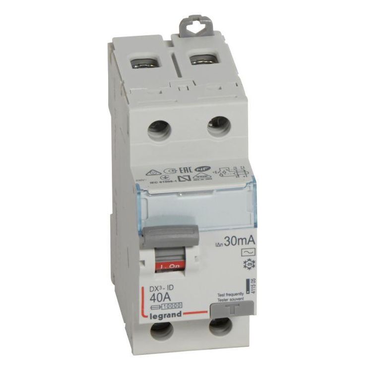 Выключатель дифференциального тока (УЗО) 2п 40А 30мА тип AC DX3 Leg 411505 Legrand