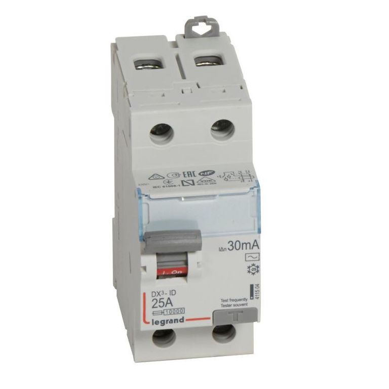 Выключатель дифференциального тока (УЗО) 2п 25А 30мА тип AC DX3 Leg 411504 Legrand