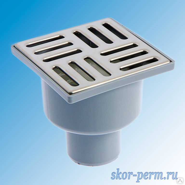Трап вертикальный 50 металлическая решетка 100х100 ПП, цена в Перми от ...