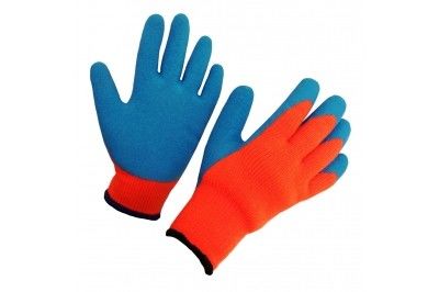 Перчатки стекольщика (красные с синим латексом)