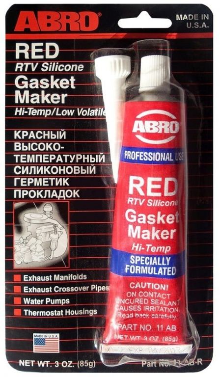 Герметик для прокладок высокотемпературный ABRO RED 85гр
