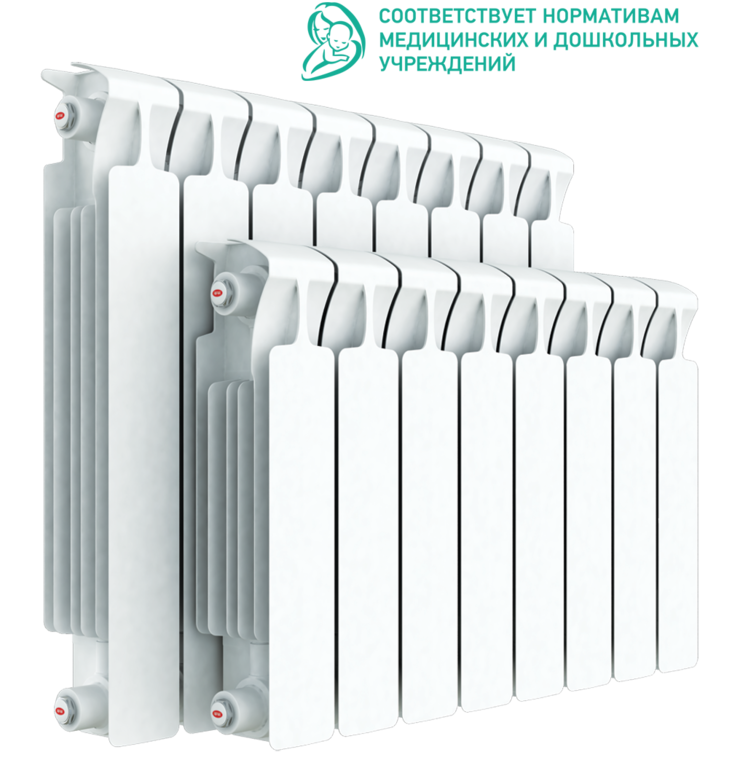 Радиатор биметаллический Rifar Monolit (МОНОЛИТ) 350x10 cекций