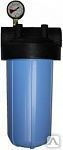 Корпус мешочного фильтра для холодной воды PBH-410-1 1/2" с манометром и сливом, под мешочный фильтр BP