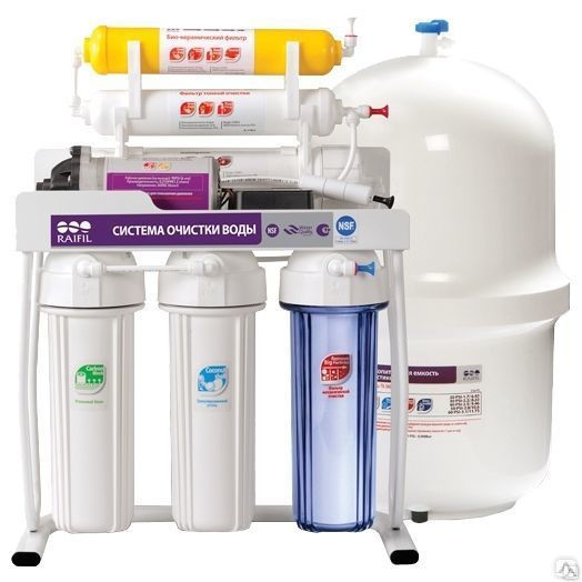 Обратноосмотическая система QM-90 (RO905-650BP-EZ-S) - 6-ти стадийная система очистки воды с насосом.