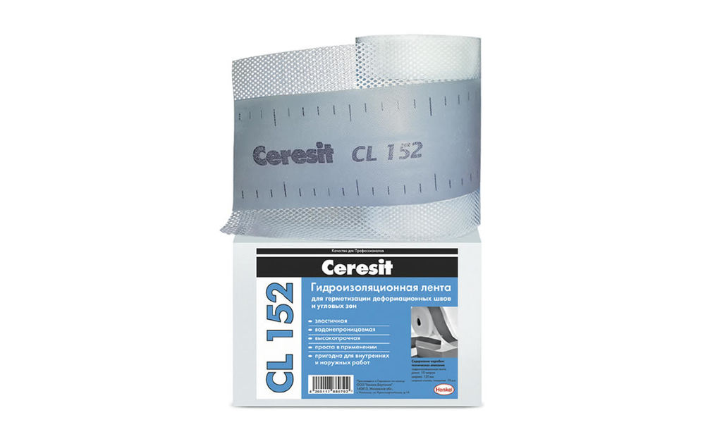 Лента водонепроницаемая Ceresit CL 152 для герметизации швов