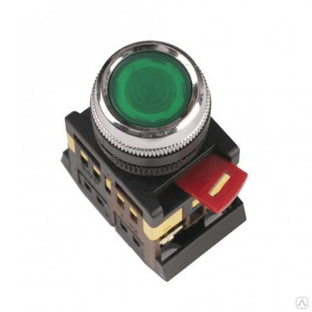 Кнопка зеленая ABLF-22 1з+1р с подсветкой неон 240В (BBT10-ABLF-K06) 