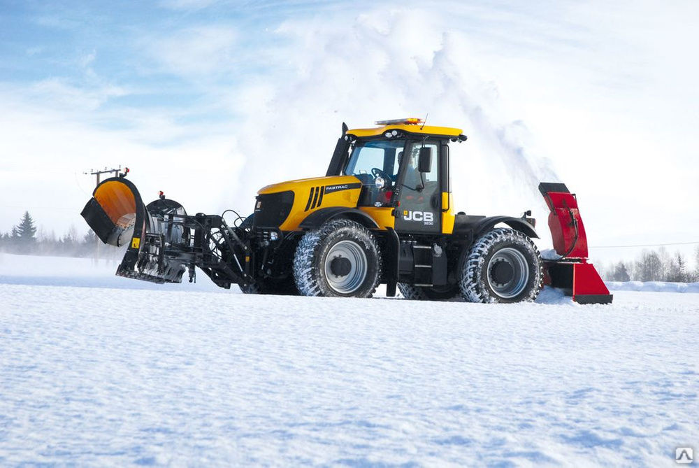 jcb fastrac уборка снега