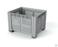 Цельнолитой пластиковый контейнер iBox 1200х1000 (перфорированн.,на ножках)