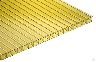 Поликарбонат 10 мм SOTEX Colour Желтый 2,1х6 м 